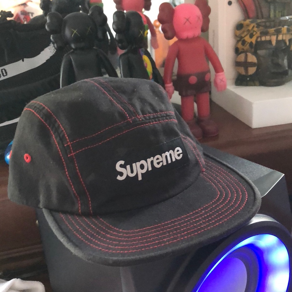 Black supreme camp cap